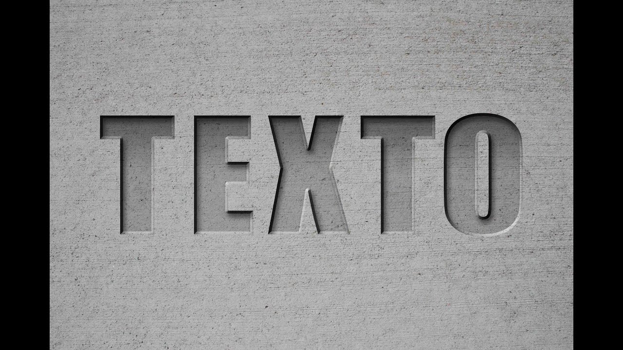 Photoshop CC/CS6 Esculpir o Tallar Texto En Diferentes Materiales