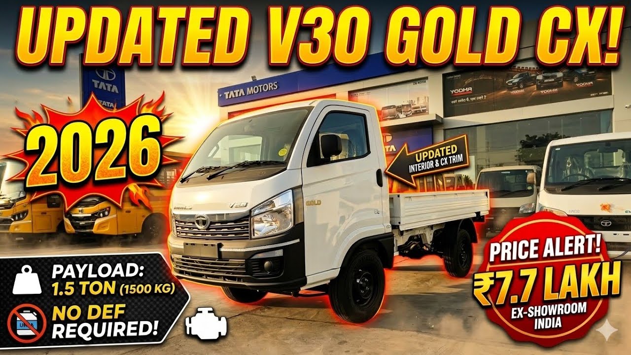 NEW 2026 Tata Intra V30 Gold CX – अब 1.5 Ton Payload! Price ₹7.7 Lakh