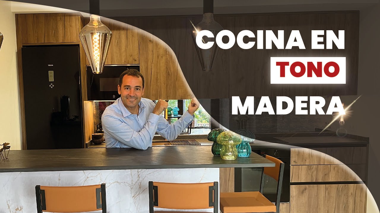 ✨🤯 COCINA ABIERTA SALÓN: ELEGANTE Y RÚSTICA🤩🪵