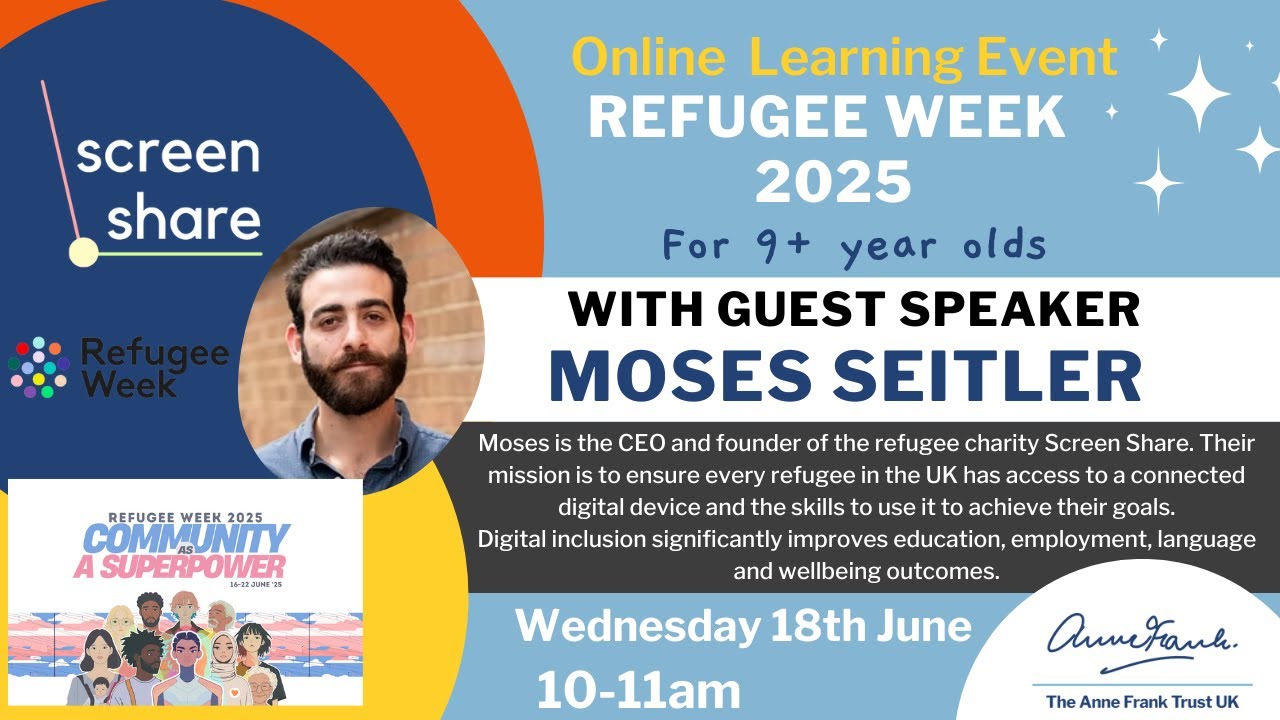 Online Learning Event REFUGEE WEEK with Guest Speaker Moses Seitler recorded on 18th June 2025