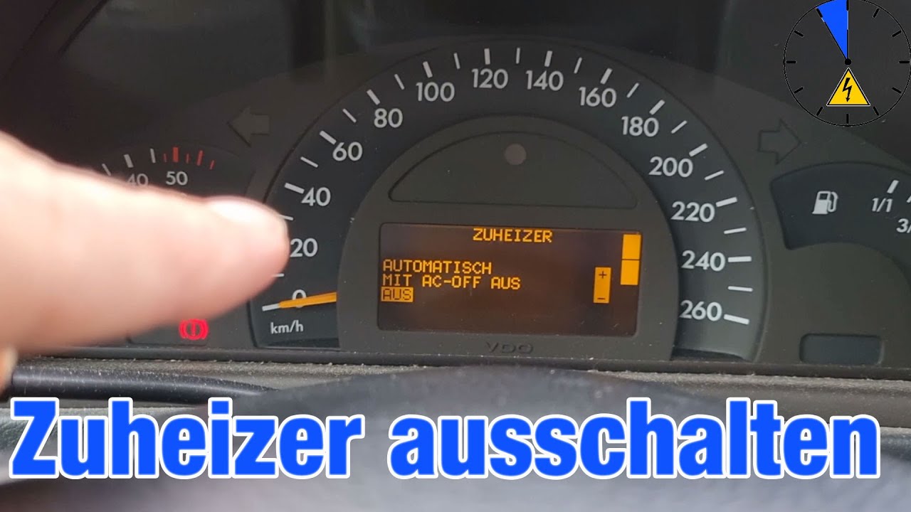 Zuheizer C Klasse W203 einschalten ausschalten | additional heater turn off on