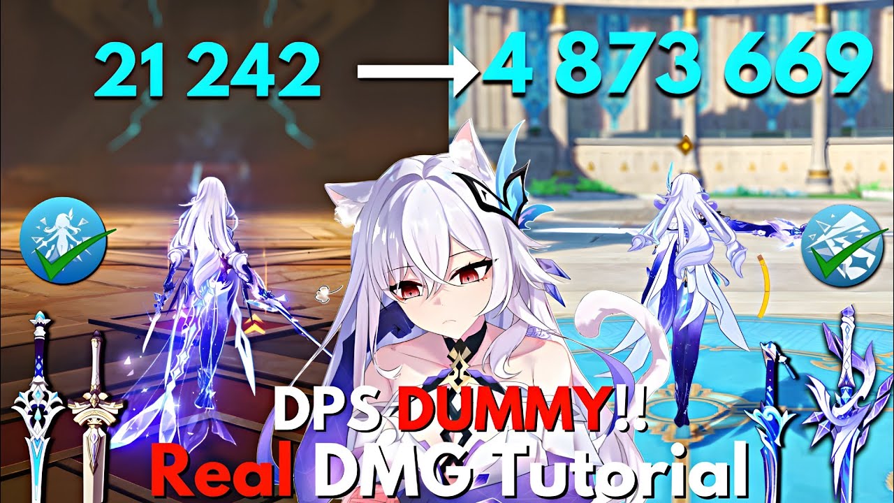 C0 SKIRK 4.9M Real DMG Tutorial! DPS Test Genshin Impact