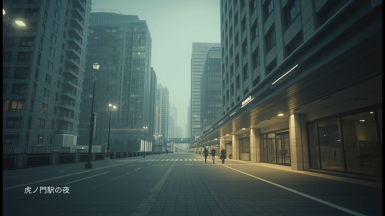 虎ノ門駅の夜🎵東京ローファイ駅巡り🎧ノスタルジックなローファイ音楽