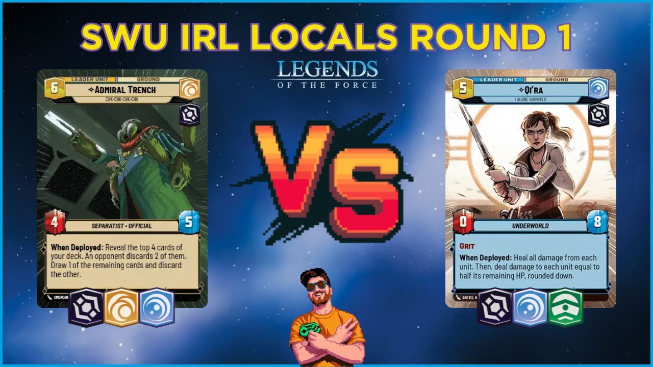 TRENCH VIGILANCE VS QI'RA DATA VAULT (ROUND 1) | IRL Locals Gameplay | Star Wars Unlimited