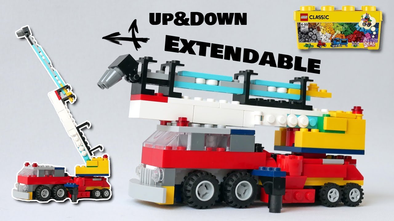How to Build a Ladder fire truck with LEGO Classic 10696 – Fun and Easy! (Alternate) | はしご車