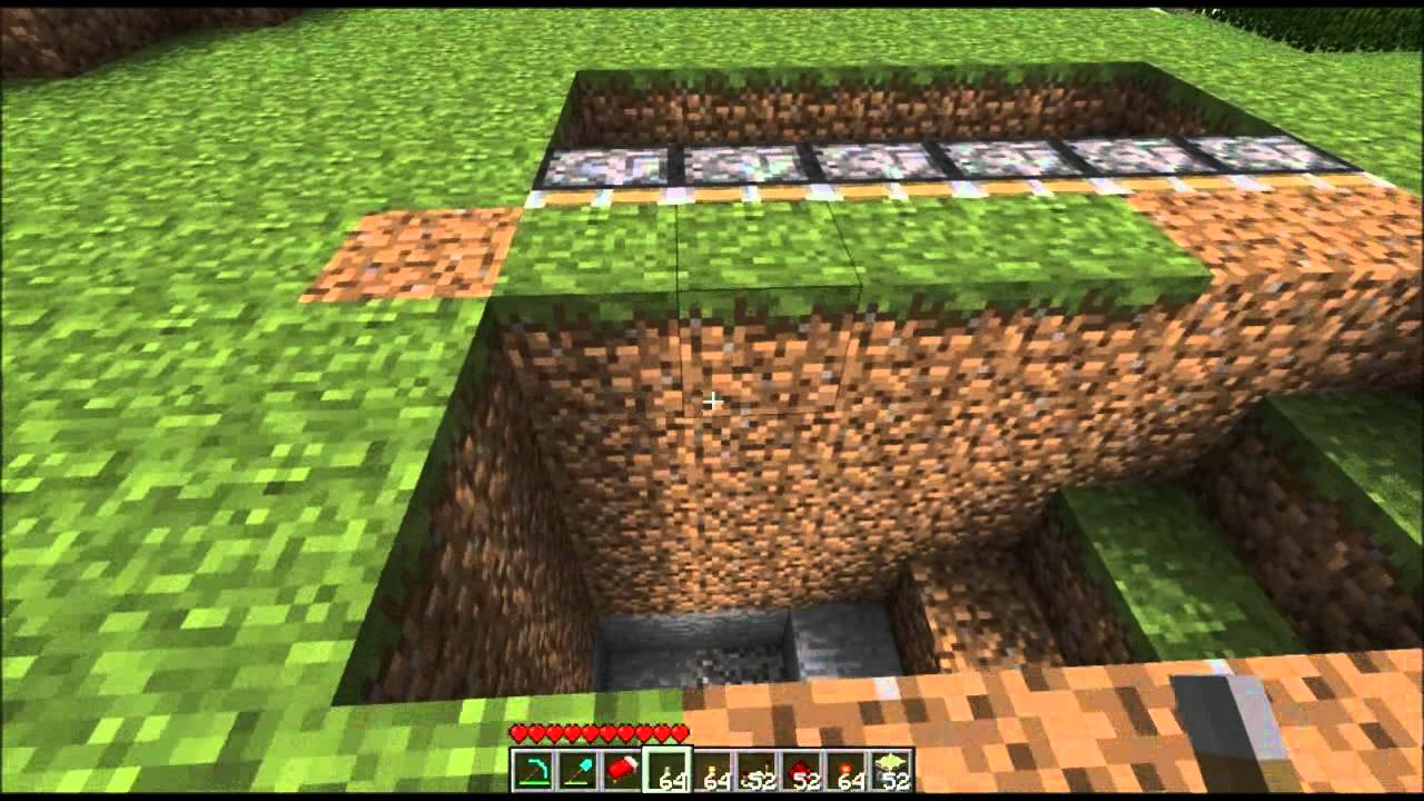Minecraft: Tutorial | How to Build a Sliding Underground Base