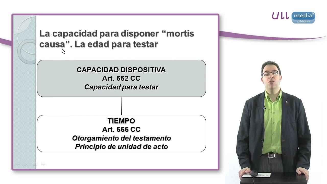 Las disposiciones a causa de muerte
