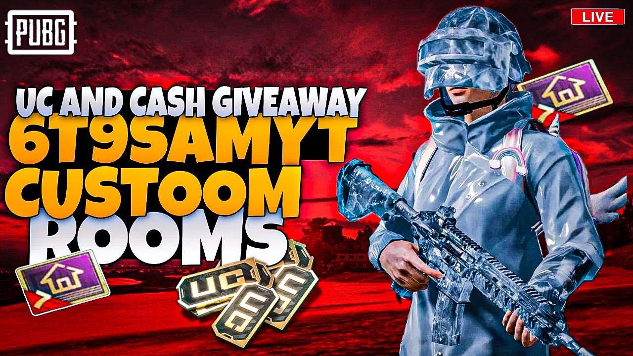 🔴 PUBG MOBILE CUSTOM ROOM LIVE 🎮| UC & CASH GIVEAWAY🎁| ROOM ID & PASSWORD | NONSTOP FUN🔥| 6T9 SAM YT