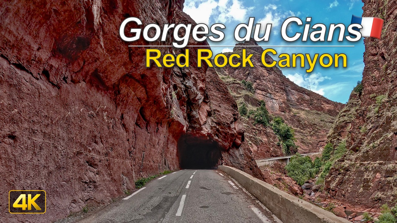 Driving through the Red Rock Canyon of Gorges du Cians 🇫🇷 | French Alps Road Trip