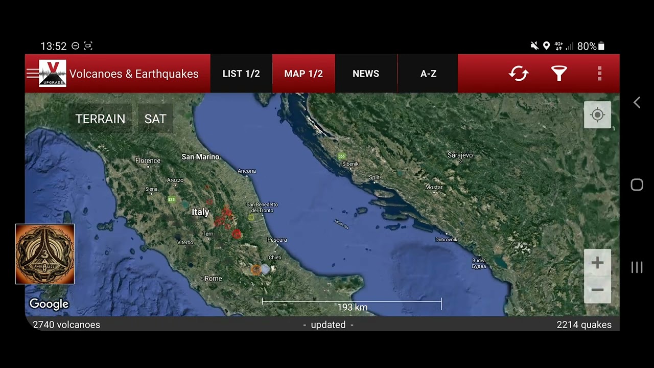 Adriatic Sea, Lightning and a Tsunami Map | Italy
