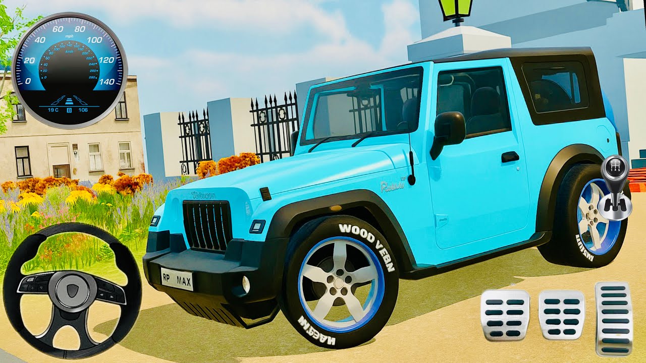 New Indian Jeep 4x4 Modified Driving 2025| Open World Car Gets Stuck on Containers.