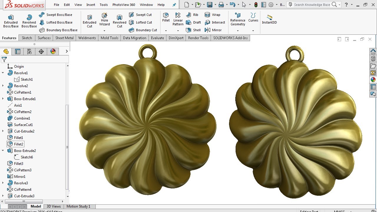 Surface Modeling - SolidWorks Tutorial