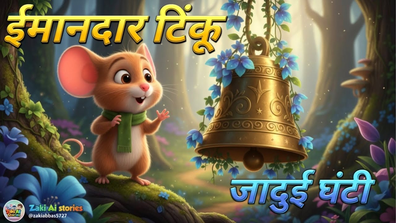 ईमानदार टिंकू और जादुई घंटी 🔔 | बच्चों की सबसे प्यारी नैतिक कहानी | Hindi Moral Story