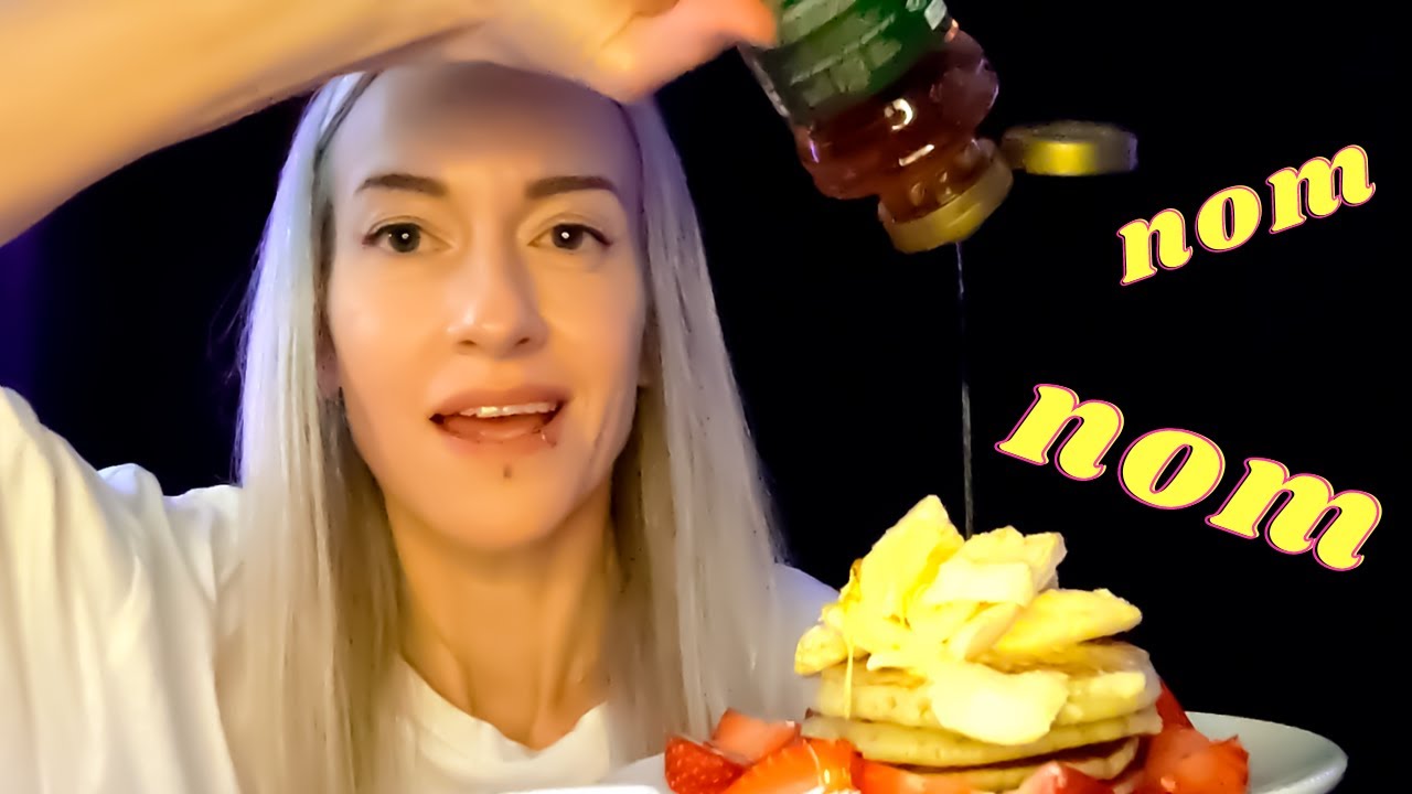 Mukbang ASMR | Pancakes 🥞 (eating sounds)