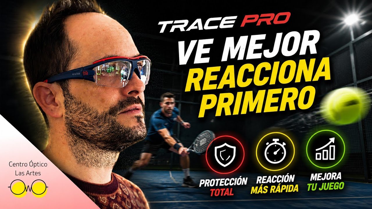 Gafa de pádel graduada TRACE Pro con lente transparente || centro óptico LAS ARTES