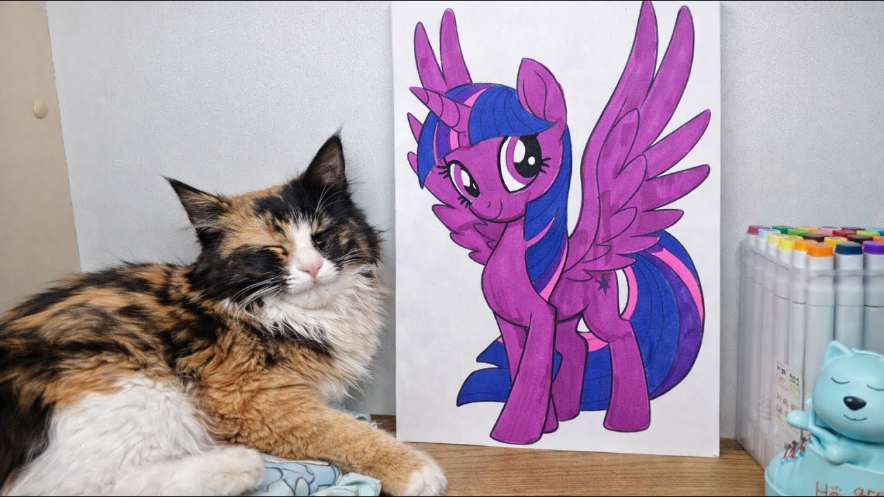 Coloring Twilight Sparkle from My Little Pony 🎨✨  Cute Pony Drawing for Kids