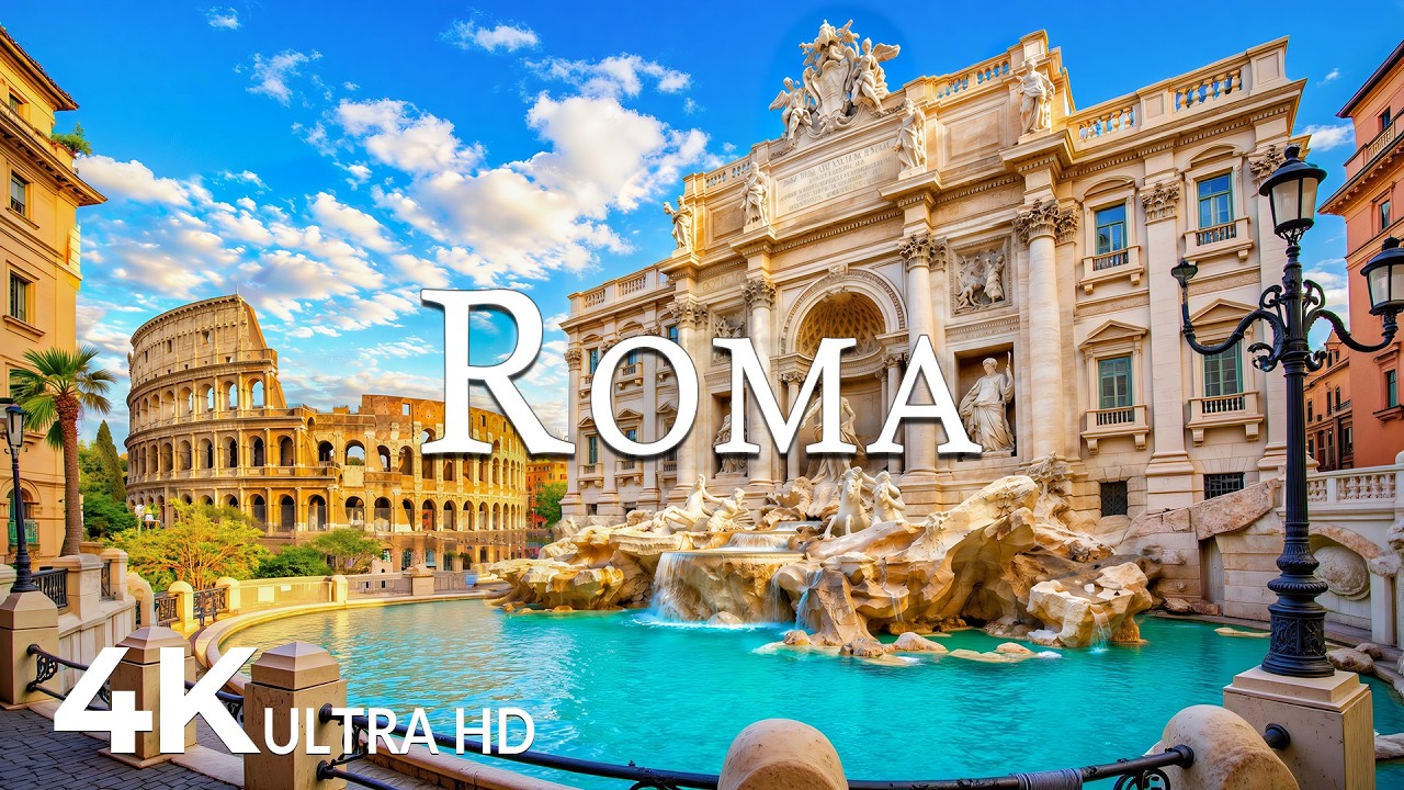 FLYING OVER ROMA (4K UHD) &ndash; Soothing Music Along With Beautiful Nature Video - 4K Video ULTRA HD #4