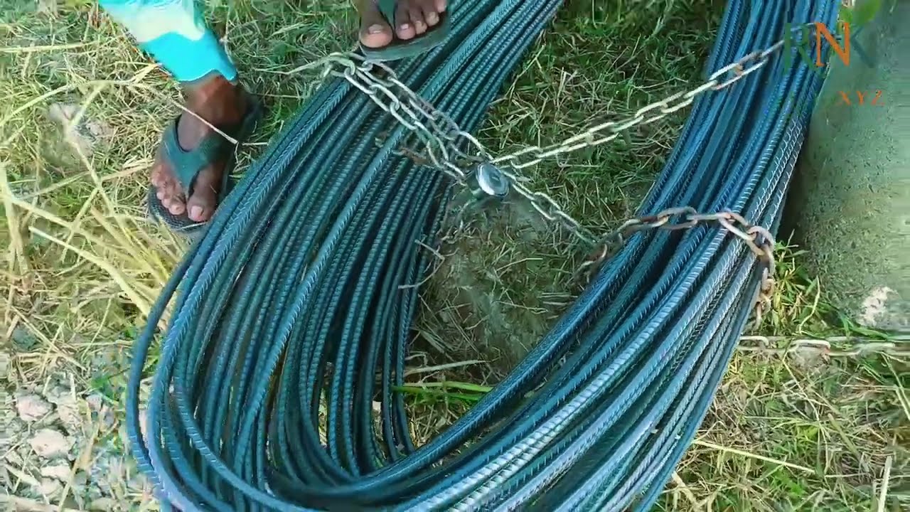 বাউন্ডারির জন্য রড আনা ও কাটিং | কলাম ও জালির কাজ | চুরি রোধে তালা 🔒 | RNK Vlog Xyz