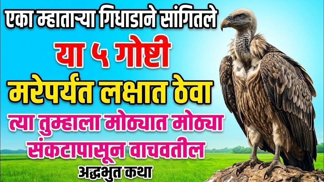 एका वृद्ध गिधाडाचे जीवनज्ञान: आयुष्यभर लक्षात ठेवाव्यात अशा 5 गोष्टी, ज्या संकटांपासून वाचवू शकतात