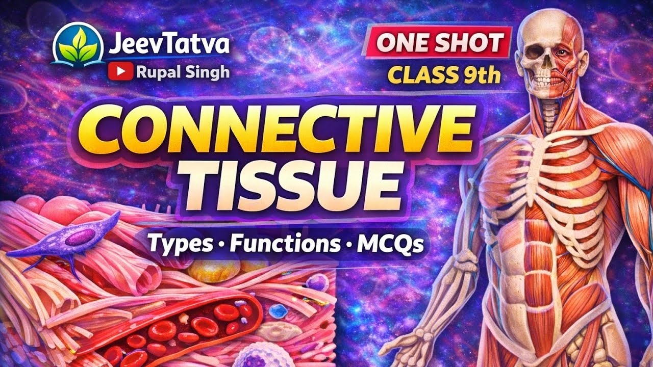 Connective Tissue Made Easy 🧠 | Types + MCQs + Tricks| Class9| Oneshot|CBSE|NCERT