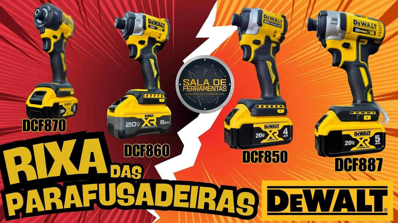 QUEM GANHA ESSA BRIGA? RIXA DE PARAFUSADEIRAS DE IMPACTO DEWALT DCF887 DCF850 DCF860  DCF870 #dewalt