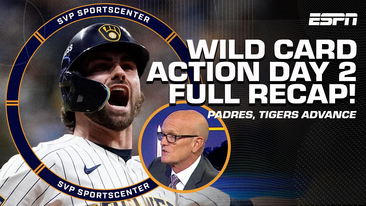 WILD CARD DAY 2 RECAP 👏 Brewers TIE IT UP 👀 Tigers, Royals & Padres ADVANCE 🍿 | SC with SVP