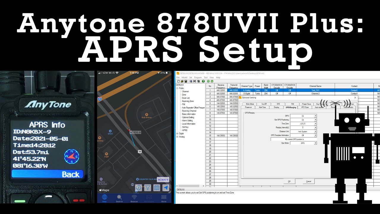 Новая настройка Anytone AT-D878UVII APRS