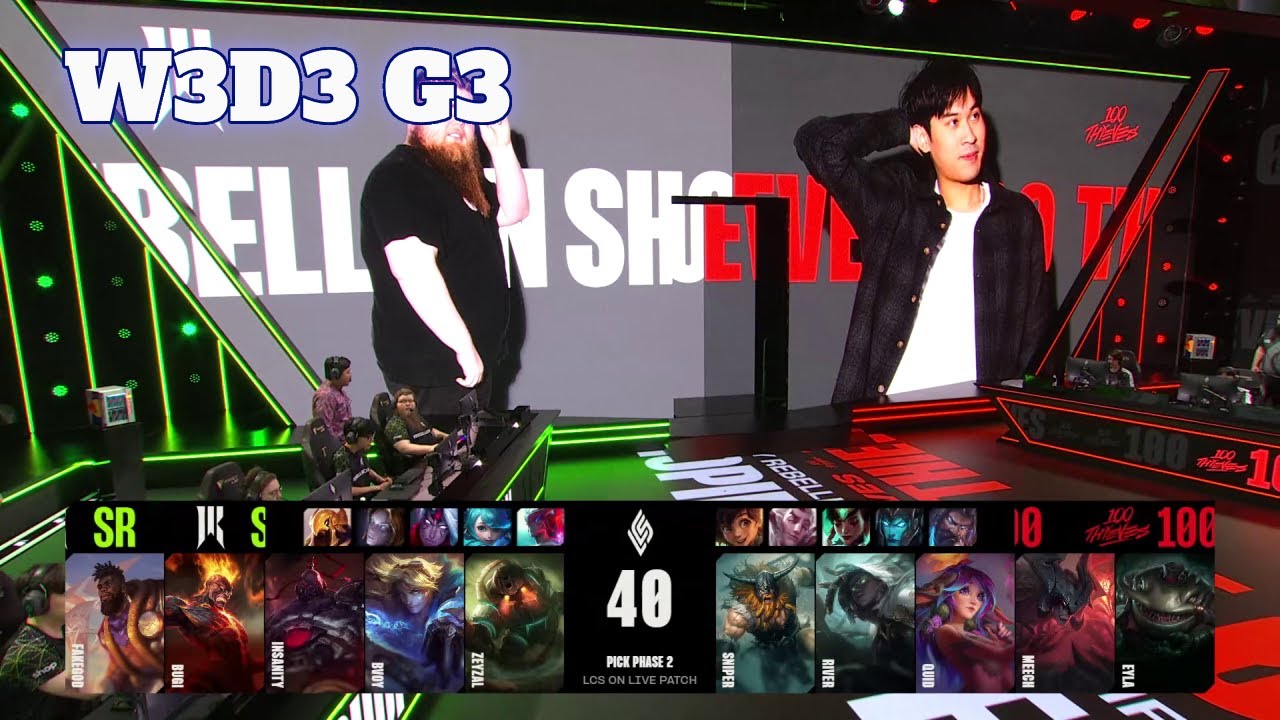 SR vs 100 | Week 3 Day 3 S14 LCS Spring 2024 | Shopify Rebellion vs 100 Thieves W3D3 Full Game