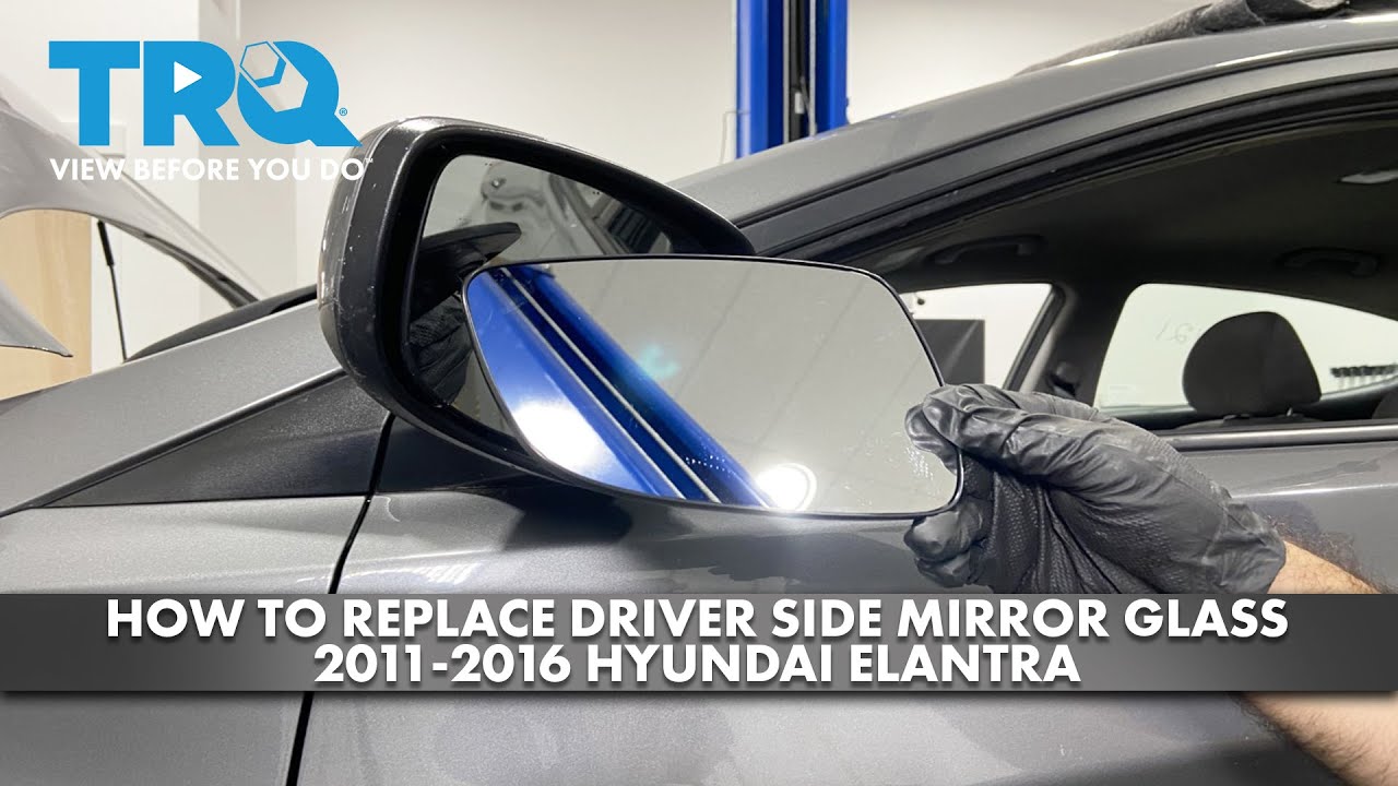 Как заменить стекло зеркала со стороны водителя на Hyundai Elantra 2011-2016