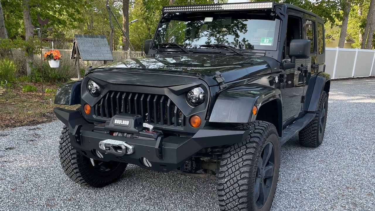 Установка бампера Rugged Ridge и лебедки Badlands Apex на Jeep JK Wrangler 2007-2018 годов выпуска!!