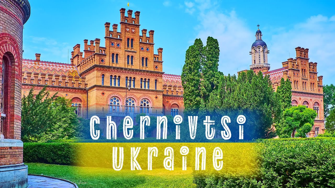 Charming city of Chernivtsi in Bukovyna region of Ukraine