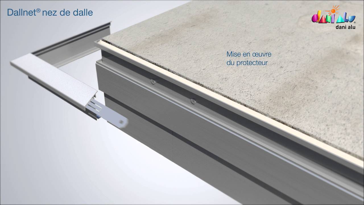 Dallnet Nez de dalle, système d‘habillage réglable pour la protection de nez de balcon