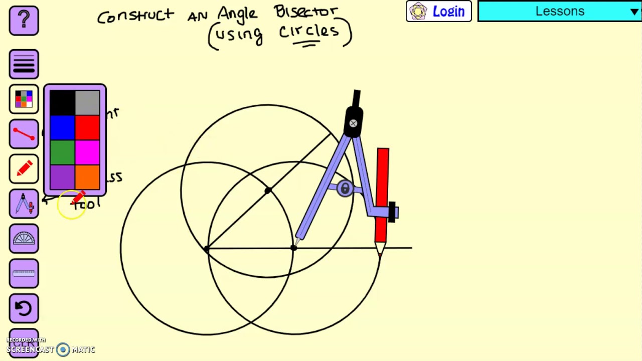 Construct an Angle Bisector using Circles