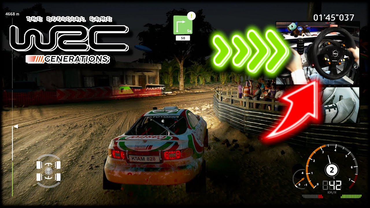 Toyota Celica GT-Four with snorkel Night Safari rally Kenya / WRC Generations Thrustmaster T300RS