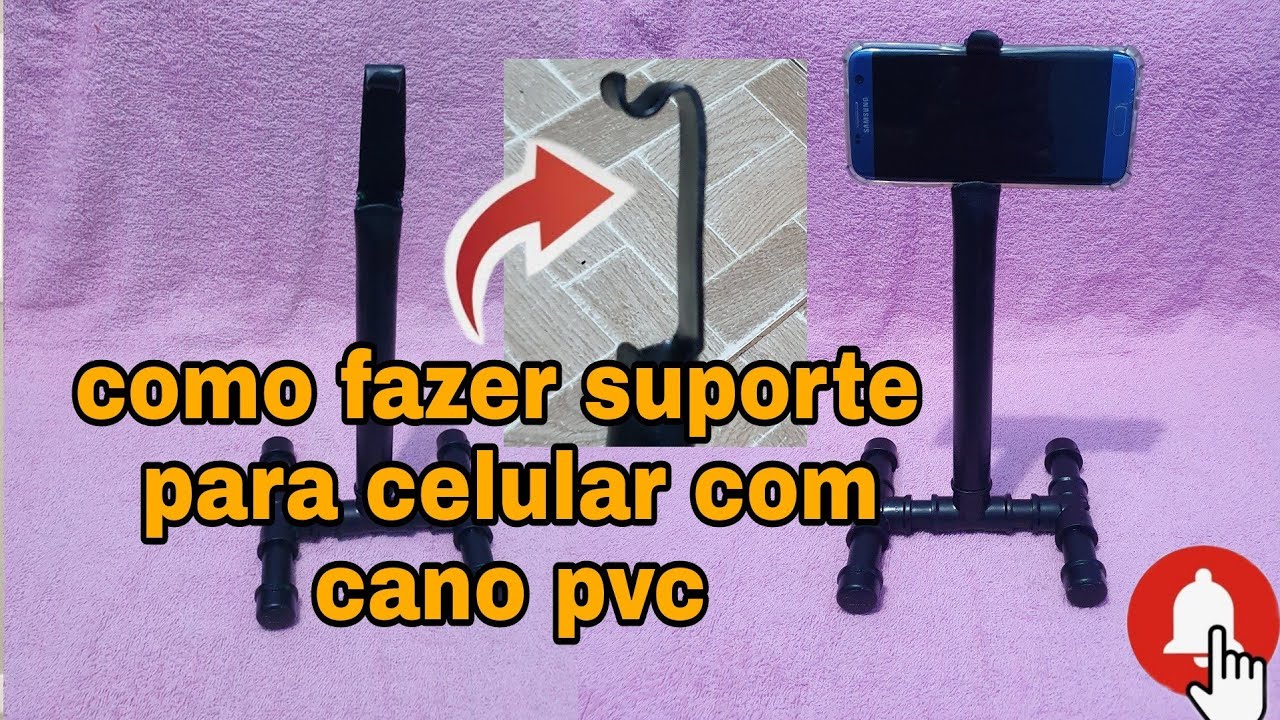 Como fazer suporte para celular com cano pvc