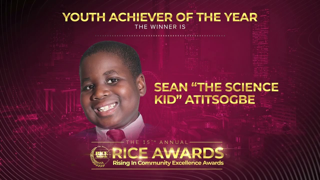 Sean “The Science Kid” Atitsogbe Wins Youth Achiever Award at 2025 RICE Awards | Atlanta City Hall
