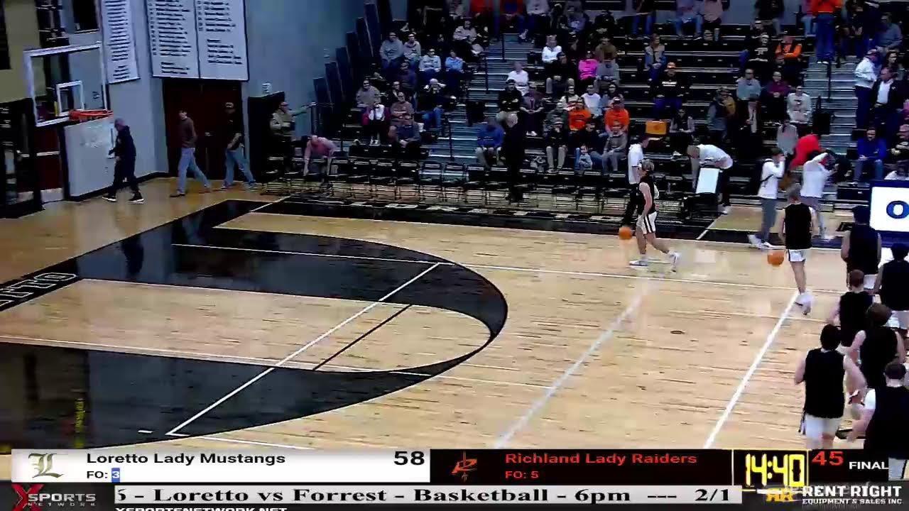 Loretto Lady Mustangs vs Richland Lady Raiders - HS Basketball - 2/12/26