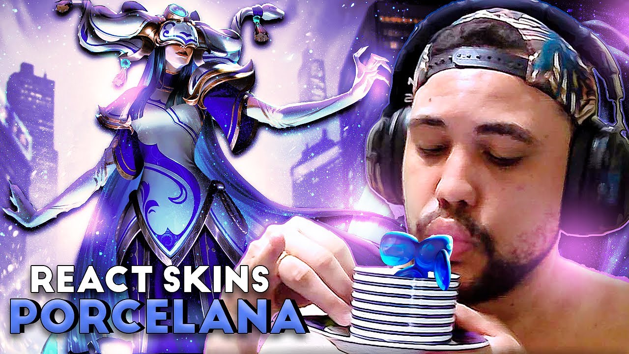 REAGINDO AS NOVAS SKINS PORCELANA | LEAGUE OF LEGENDS | LOL