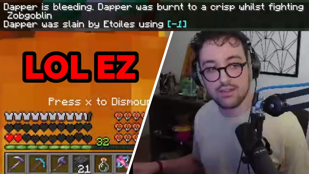 Etoiles уничтожает 3 кода, один из которых — Dapper Real Admin на QSMP Minecraft