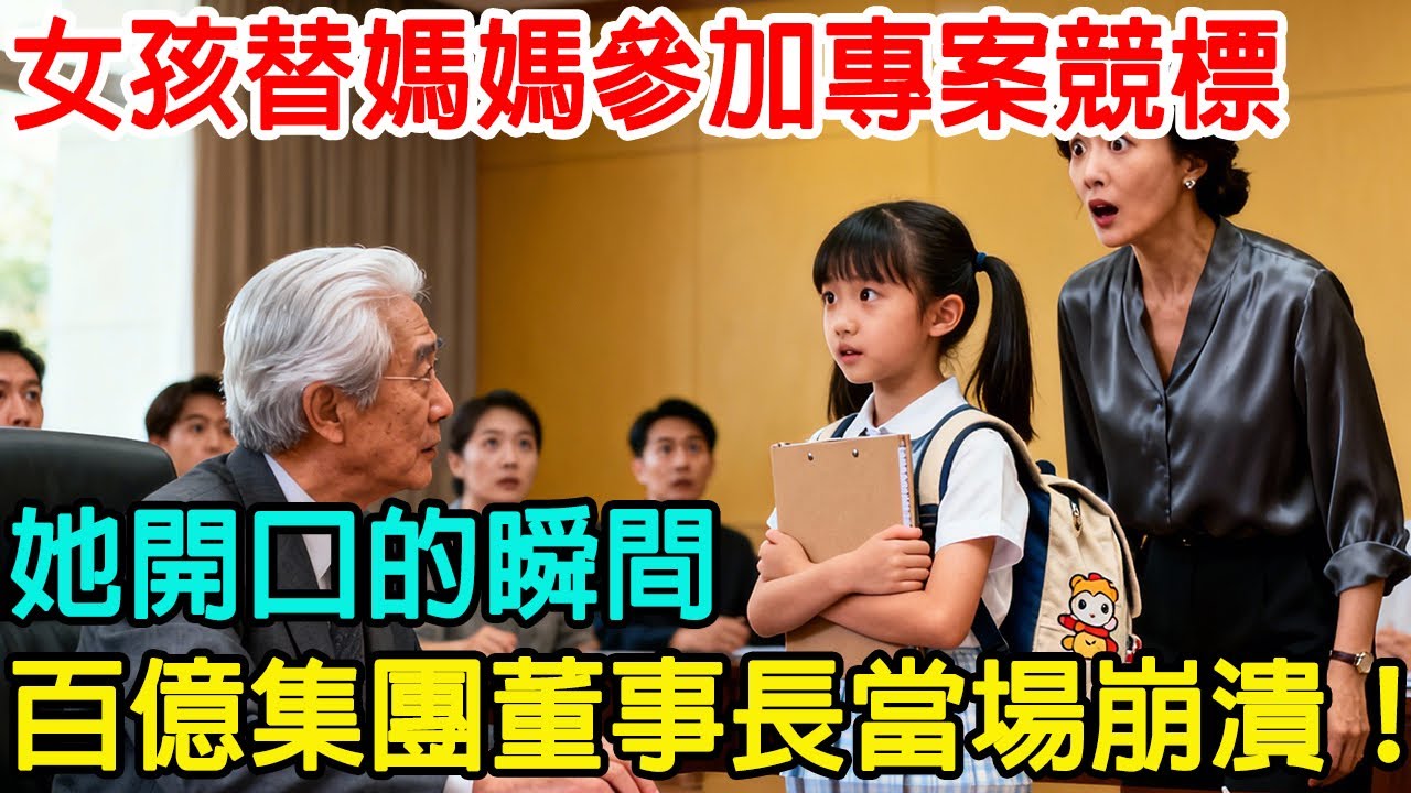 「我爸爸叫顧衍之！」女孩替媽媽參加專案競標！她開口的瞬間，百億集團董事長當場崩潰！#情感故事 #感人故事 #故事分享 #情感共鸣