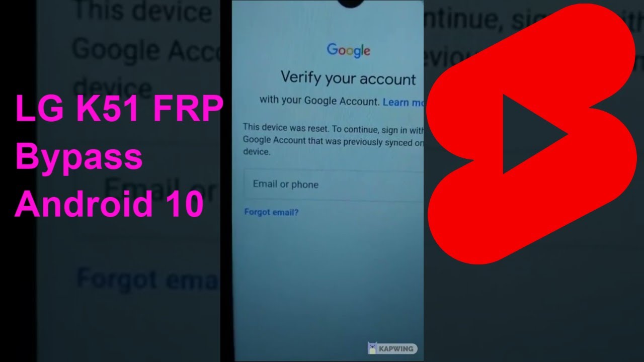 How to Bypass FRP on LG K51 in SECONDS! #Shorts