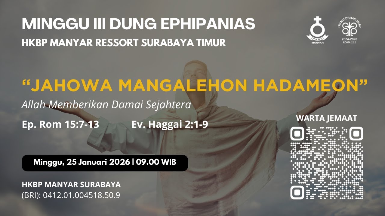 🔴PARMINGGUON MINGGU III DUNG EPIPHANIAS - 25 JANUARI 2026 | PUKUL 09.00 WIB
