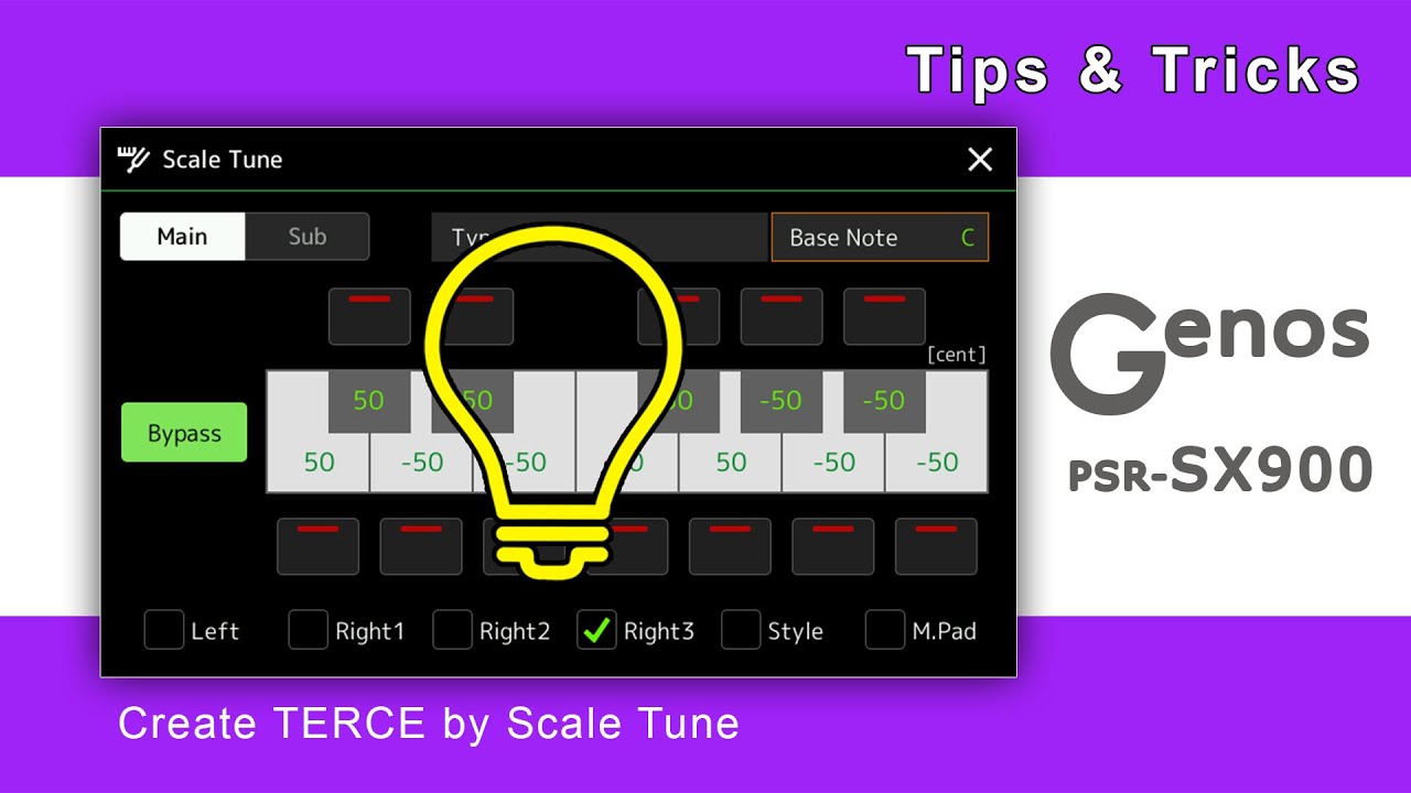 Create TERCE by Scale Tune - Genos, PSR SX900/700