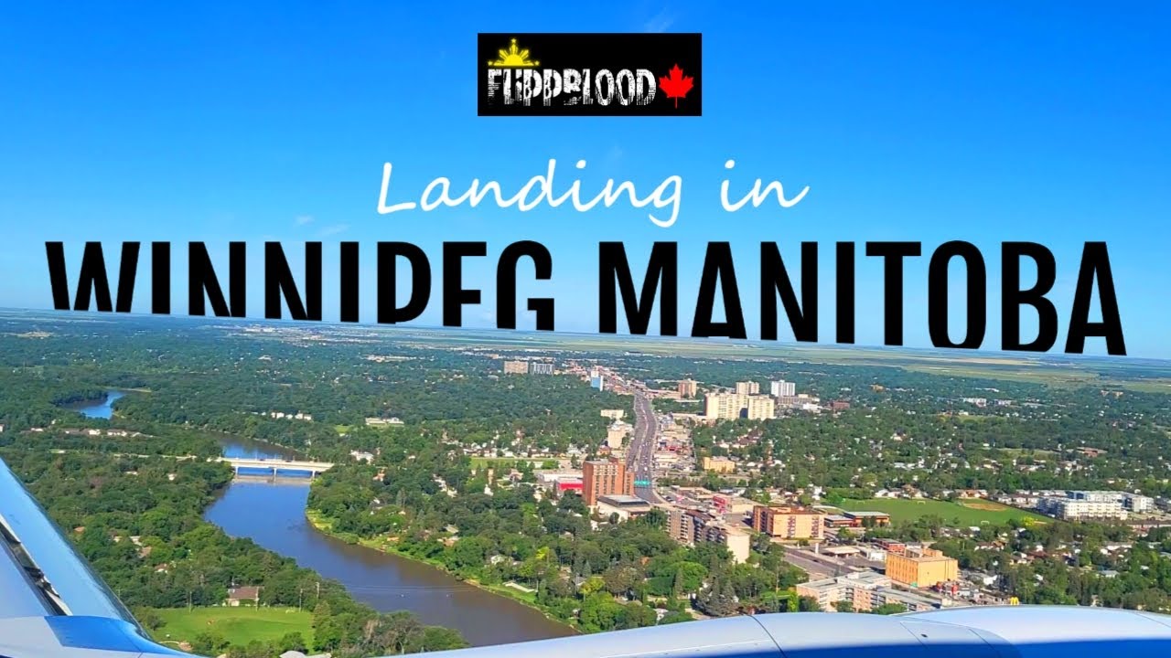 Landing in WINNIPEG MANITOBA  //  Plane Ride  //  Winnipeg Airport  // 2022
