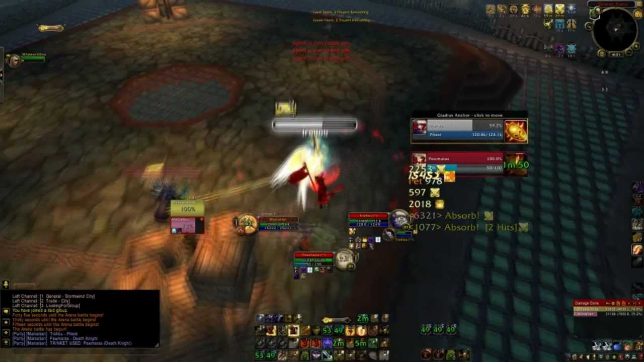 3V3 Arenas Ret Paladin Sub Rogue and Frost DK LVL 85 - World of Warcraft patch 4.3.2 (Commentary)