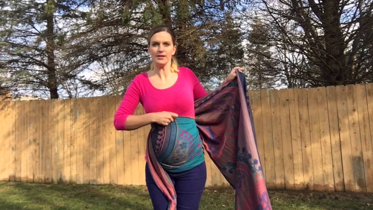 Belly Wrapping with A Medium Length Woven Wrap