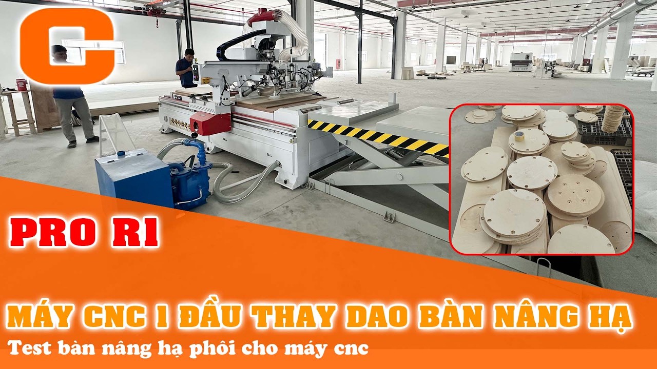 Test Bộ Gấp Phôi Máy CNC Nesting 1 Đầu Thay Dao Cabinetmaster - PRO R1B