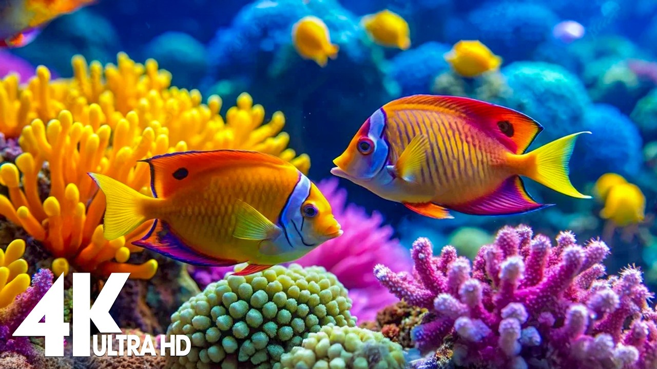 Dive Into the Ocean Realm 4K-Marvel at Sea Animal in The Best 4K ULTRA HD Aquarium-Relaxing music