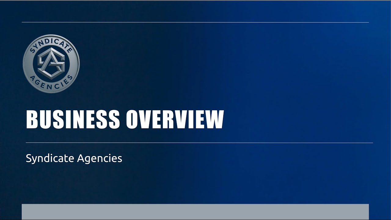 Syndicate Agencies Business Overview
