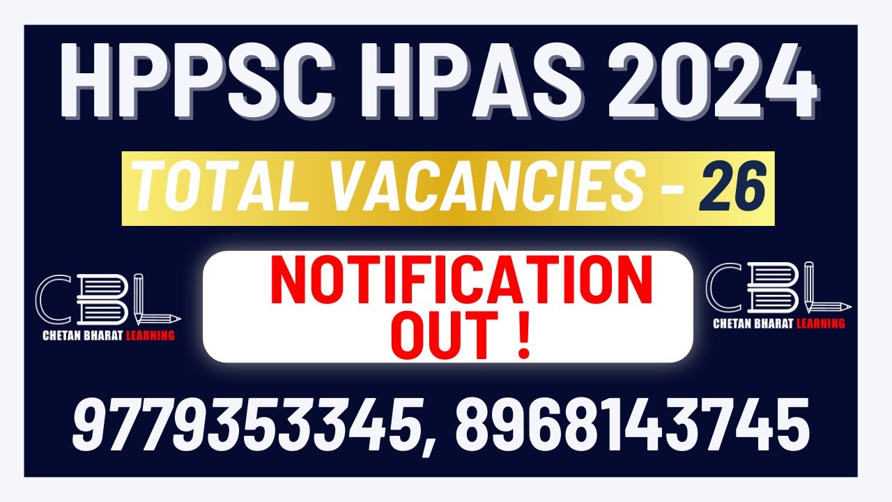 🆕 🆕 HPAS NOTIFICATION 2024 | HPAS 2024 VACANCY | Notification Explained | HPPSC Recruitment 👈🏻👈🏻